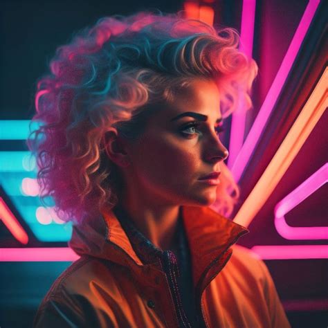 Synthwave Retrowave woman