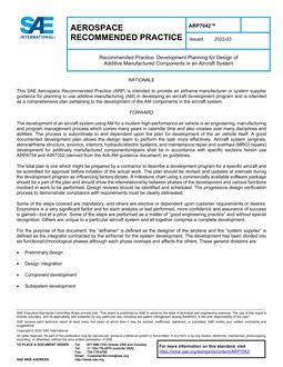 SAE ARP7042 PDF Lastest Technical Information