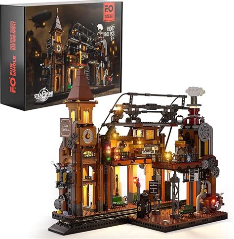 Funwhole Train Station Building Set With Led Lights Construction