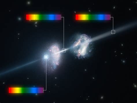 Artists Impression Of A Gamma Ray Burst Shining Through Two Young