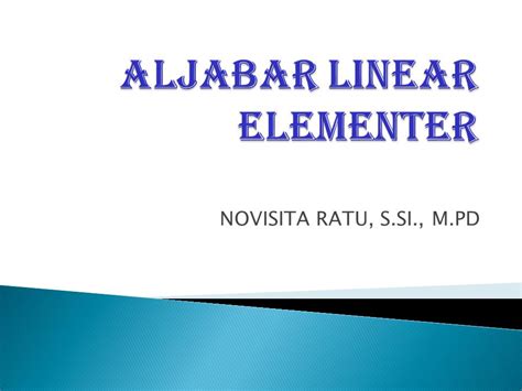 Aljabar Linear Elementer download free