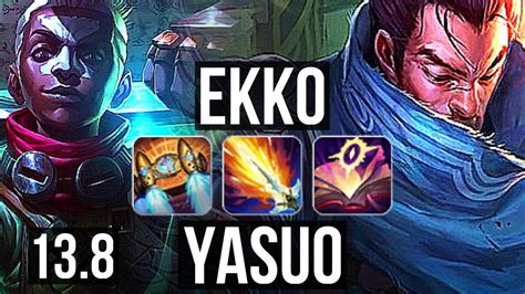 Ekko Vs Yasuo Mid Games Dominating Kr Master