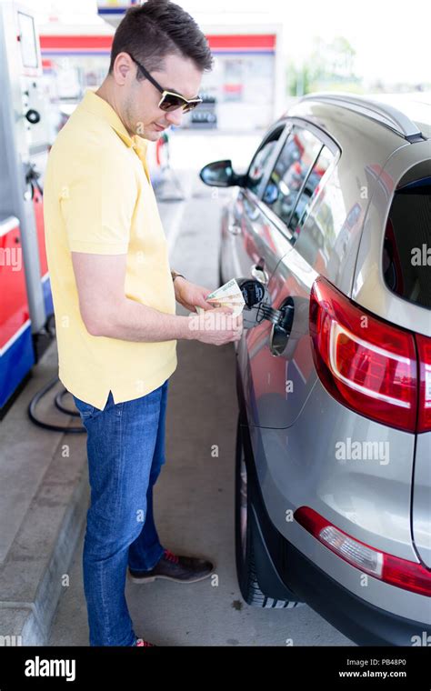 Gas Station Refueling Stock Photo Alamy