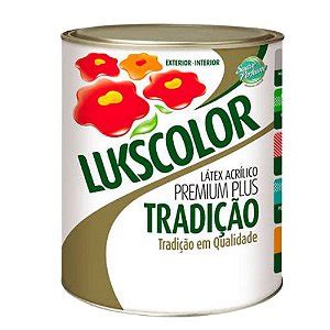 Tinta L Tex Acr Lico Lukscolor Tradi O Fosco Tubar O Branco Litro