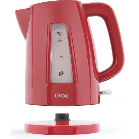 Bouilloire électrique LIVOO DOD184R 1 7 L 2200W Rouge