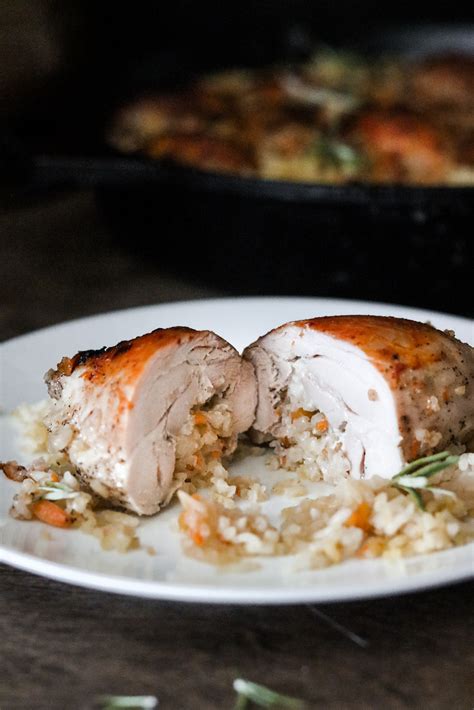 Juicy Rice Stuffed Chicken Thighs One Pan Meal