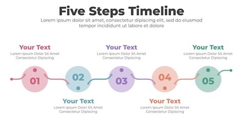 Diseño de plantilla de infografía de pasos de línea de tiempo circular