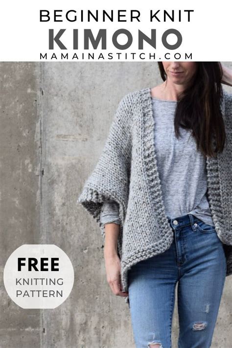 Telluride Easy Knit Kimono Pattern Mama In A Stitch Sweater