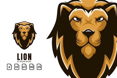 Lion Mascot Logo Graphic By Maxsgraphic · Creative Fabrica