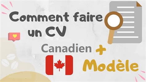 Modèle CV Canadien gratuit Word et PDF 2024 à Télécharger موقع زوريطة