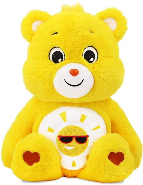 Care Bears 18 Plush Funshine Bear With Glitter Belly Badge Soft