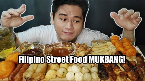 FILIPINO STREET FOOD MUKBANG KWEK KWEK BBQ FISH BALL TURON ISAW