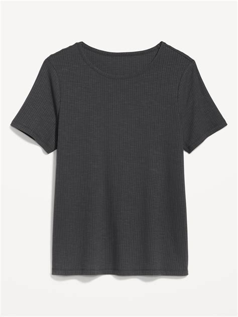 Luxe Ribbed Slub Knit T Shirt Old Navy