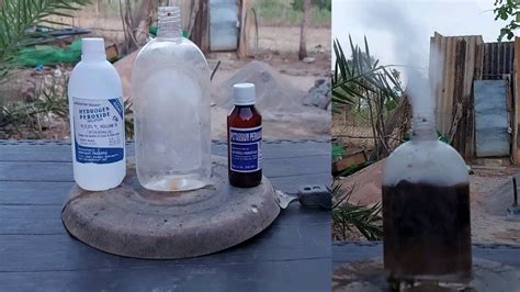 Hydrogen Peroxide Vs Potassium Permanganate Reaction Mrdmk Youtube