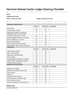 Check List In Lodge Fill And Sign Printable Template Online