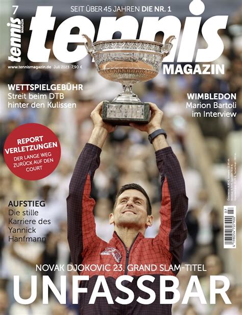 tennis MAGAZIN 07/23: Djokovics 23. Grand Slam-Titel - tennis MAGAZIN