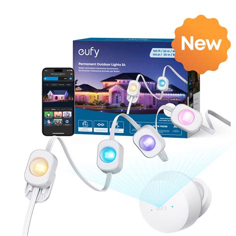 eufy Permanent Outdoor Lights S4 | Radar-Activated, RGB+WW, AI Lighting