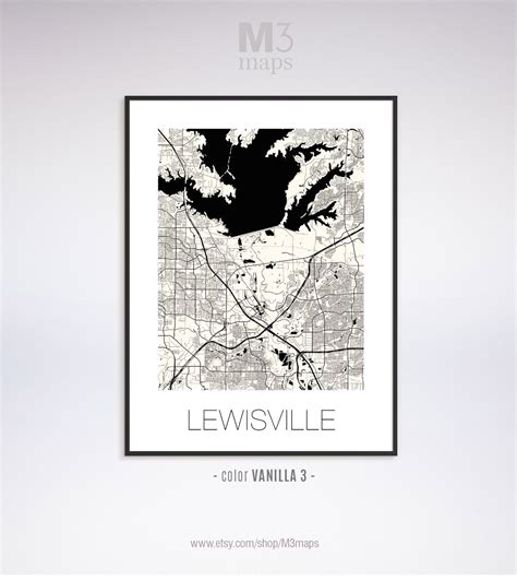 Lewisville Texas Lewisville TX Map Lewisville Map - Etsy