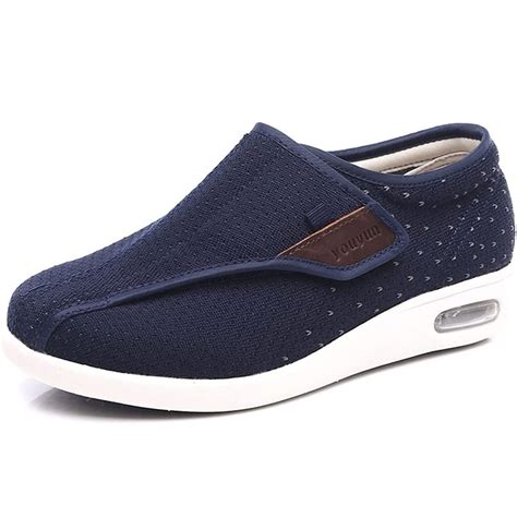 LLDDP Men's Diabetic Shoes Wide Width Adjustable Closure Lightweight