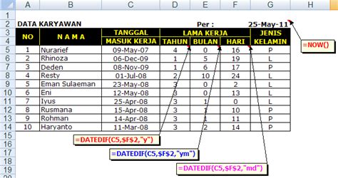 Rumus Excel Menghitung Cuti Karyawan Porn Sex Picture