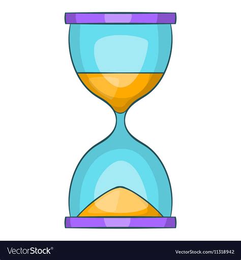 Hourglass Icon Cartoon Style Royalty Free Vector Image