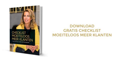 Gratis Checklist Moeiteloos Meer Klanten Lisette Tol