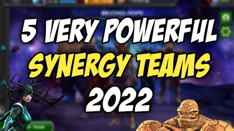 Top 5 Synergy Teams 2022 Best Synergy Teams 2022 Marvel Contest Of Champions Youtube