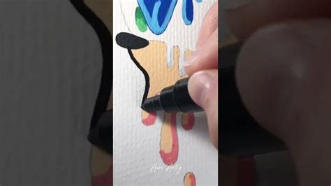 Drawing Sonic Drip Effect With Posca Markers Youtube