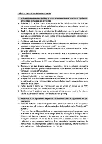 Examen Parcial Bio Con Respuestas Pdf