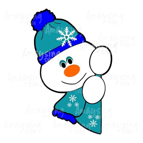 Snowman With Hat and Scarf Svg, Snowman Head Svg, Snowman Peeking Svg ...