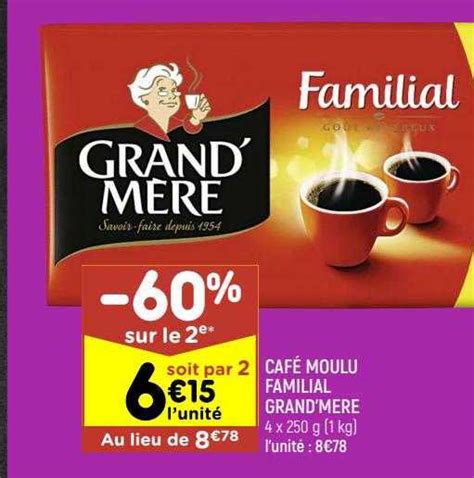 Offre Caf Moulu Familial Grand Mere Chez Leader Price