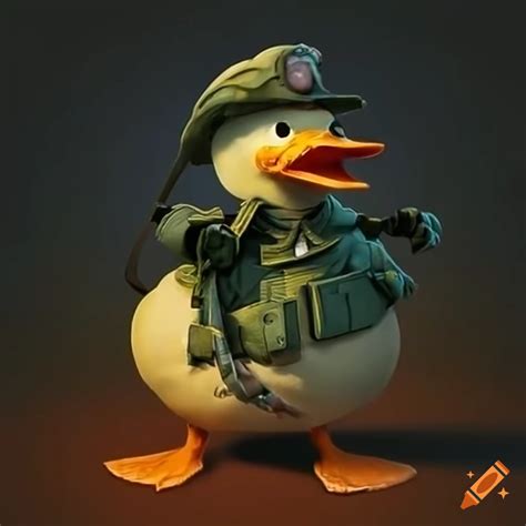 Picture Of A Duck Dressed As A Soldier On Craiyon