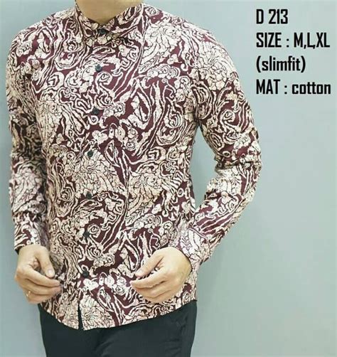 Jual Baju Kemeja Batik Pria Odza Slim Fit Modern Slimfit D Di Lapak