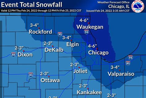 National Weather Service says up to 6 inches of snow possible in parts ...