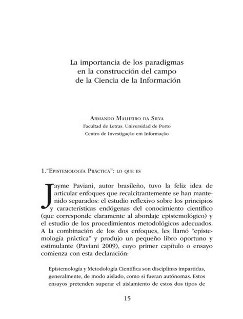 Pdf La Importancia De Los Paradigmas En La Construcci N Del Dokumen