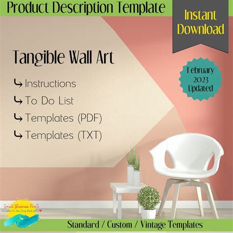 Wall Art Description Template Product Description Template Description Writer Artwork Template ...