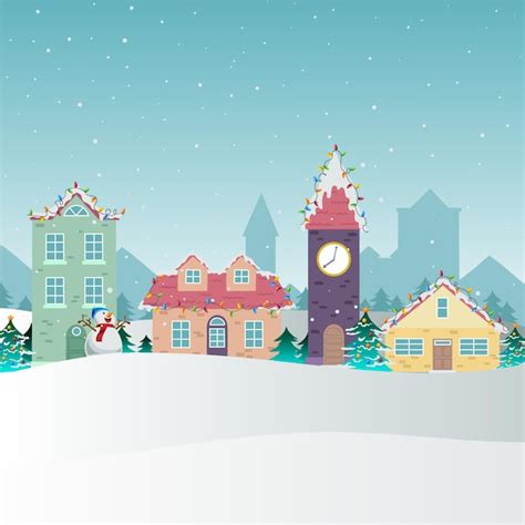 Free Vector Hand Drawn Christmas Town