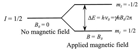 Schematic Representation Of The Splitting Of A Degenerate Nuclear Spin