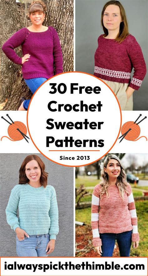 Free Crochet Sweater Patterns For Everyone