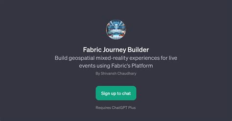 Fabric Journey Builder - Mixed-reality experiences - TAAFT