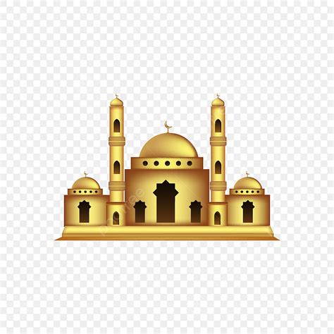 Mosque Dome Vector Hd Png Images D Mosque In Gold Domes Ramadan