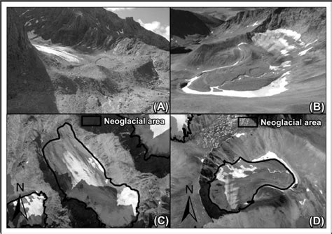 aerial photography  moraines  debris fi elds