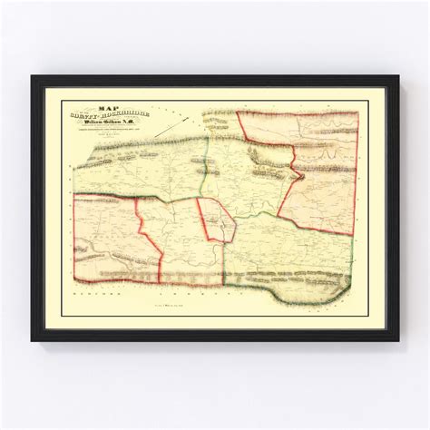 Vintage Map Of Rockbridge County Virginia 1860 By Teds Vintage Art