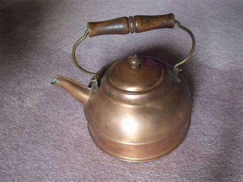 antique copper tea kettle by VintagePaintingYarn on Etsy