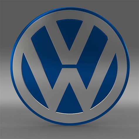 Volkswagen Group Logo 3D Model MAX OBJ 3DS FBX C4D LWO LW LWS ...