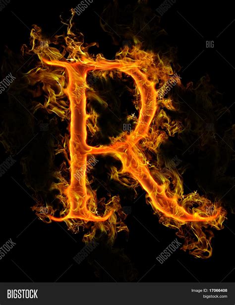 Fire Letter R Image And Photo Bigstock