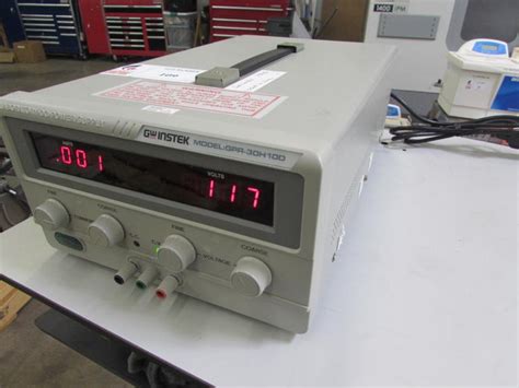 Machines Used | GW Instek GPR-30H10D Laboratory DC Power Supply
