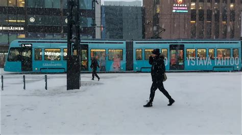 Tampere Finland Walking Tour Fhd Snowing C Youtube