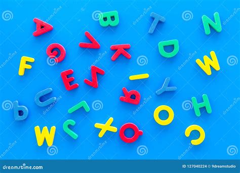 Alphabet Pour Le Concept D enfants Lettres Anglaises Dans Le Désordre