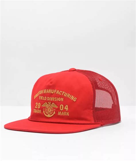 Brixton Division Red Trucker Hat